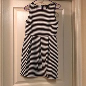 Navy and white stripe dress